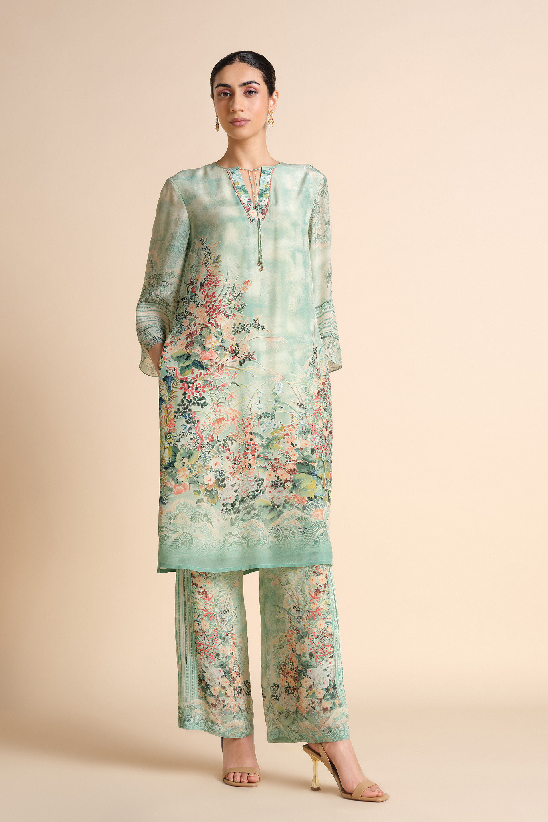 Arivai Kurta Co-ord - Sage